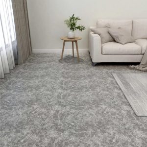 Itsekiinnittyvä lattialankku 55 kpl PVC 5,11m² betoninharmaa - Harmaa