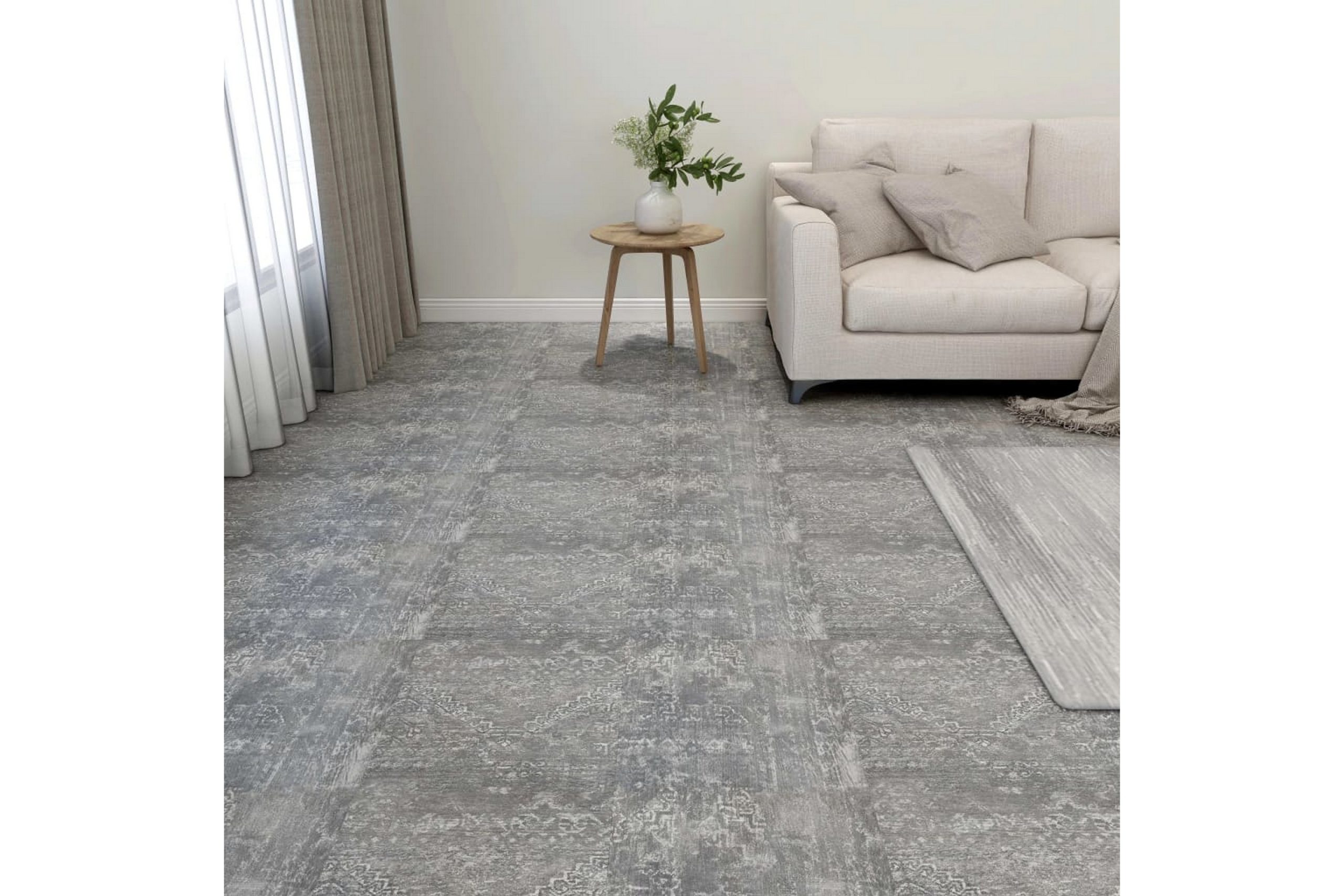 Itsekiinnittyvät lattialankut 20 kpl PVC 1,86 m² -