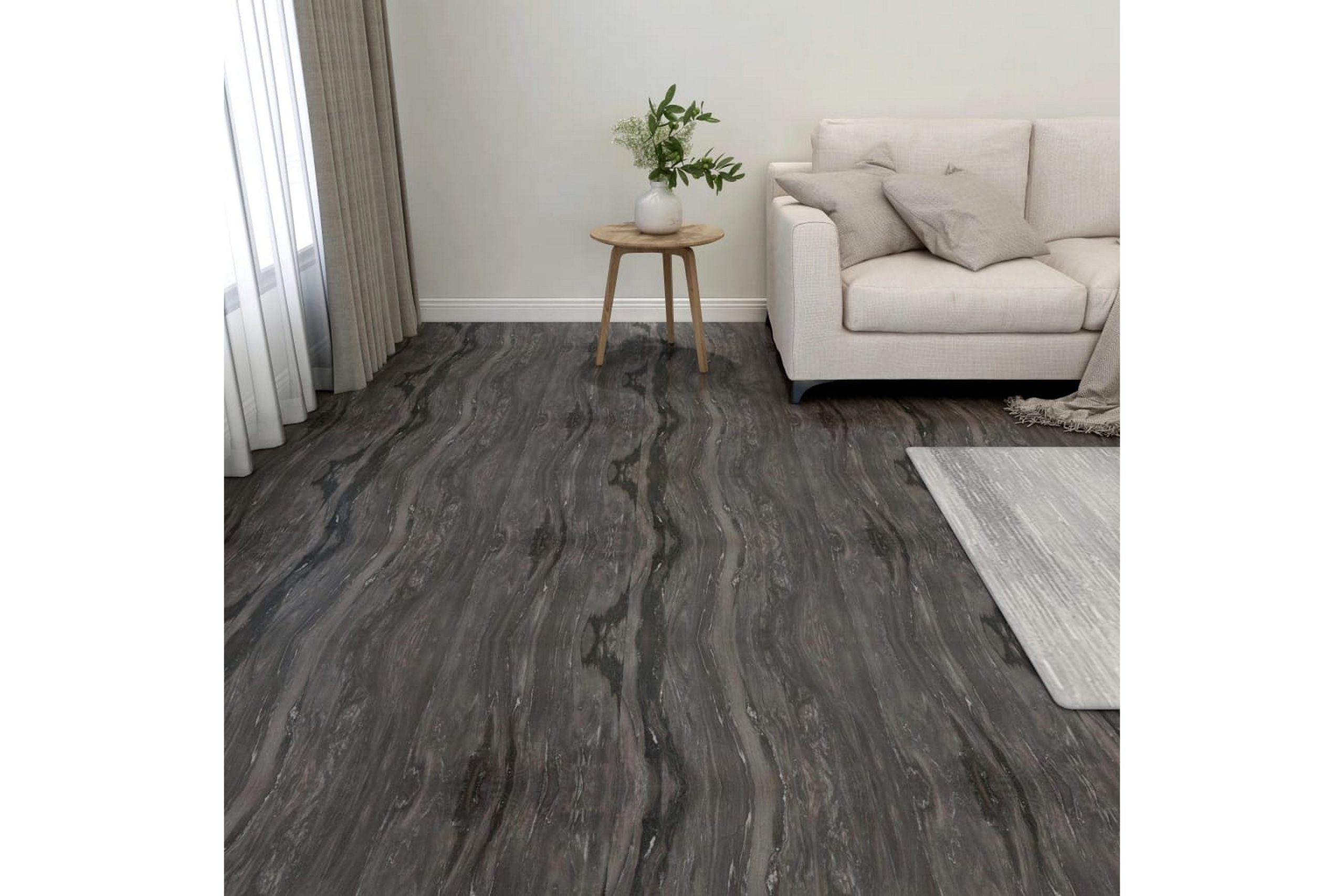 Itsekiinnittyvät lattialankut 20 kpl PVC 1,86 m² -
