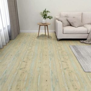 Itsekiinnittyvä lattialankku 55 kpl PVC 5,11m² vaaleanruskea - Ruskea
