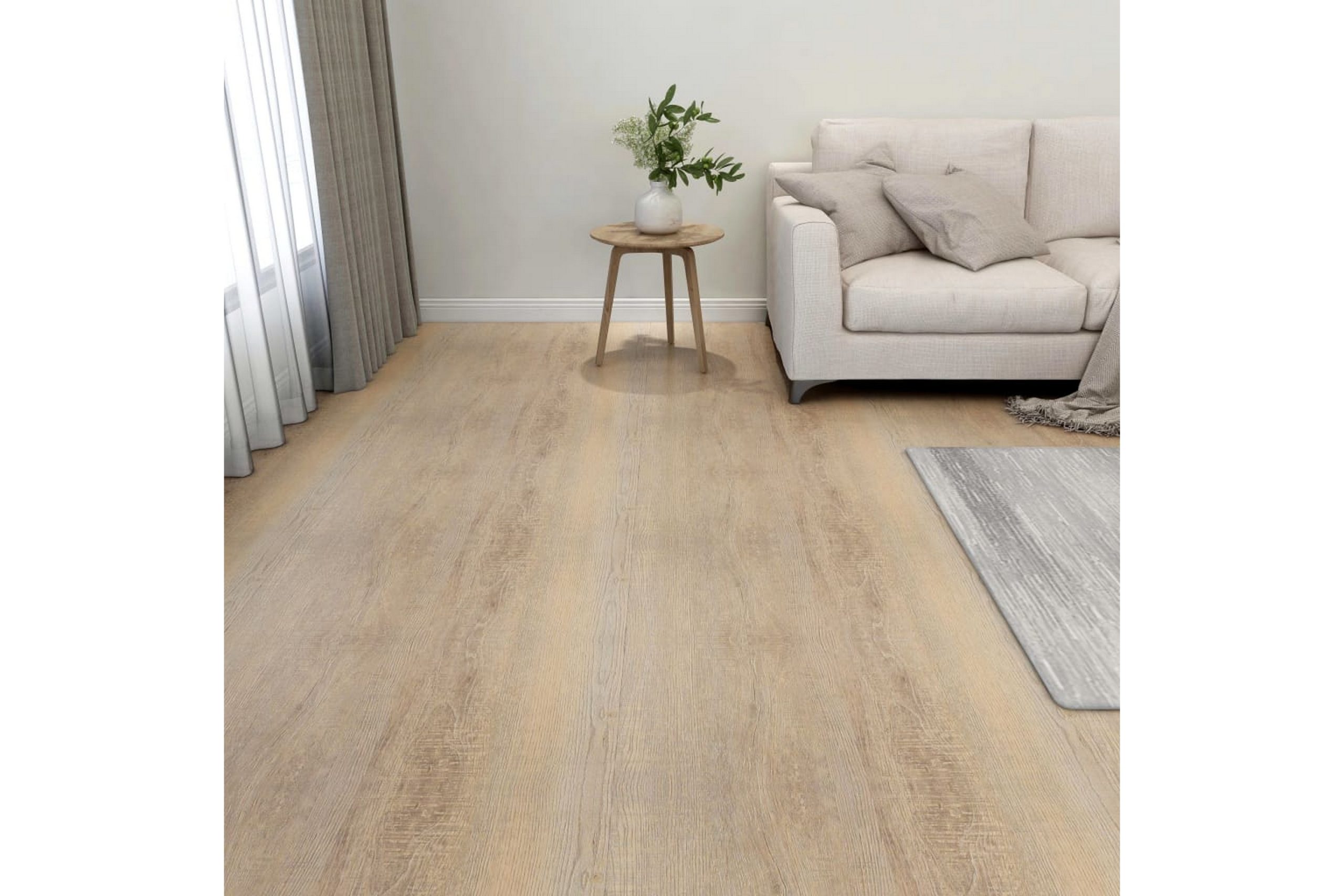 Itsekiinnittyvä lattialankku 55 kpl PVC 5,11 mÂ² ruskea - Ruskea