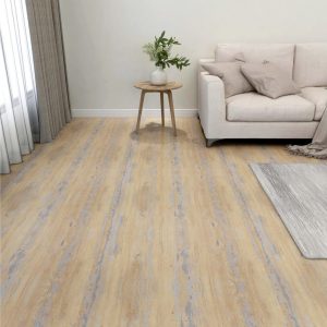 Itsekiinnittyvä lattialankku 55 kpl PVC 5,11 m² ruskea - Ruskea