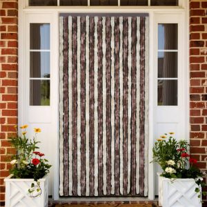 Hyönteisverho beige ja vaaleanruskea 56x200 cm Chenille - Ruskea