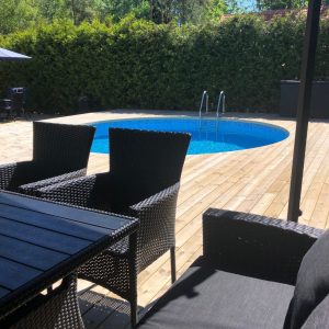 Terässeinäallas Premium Pyöreä 4,2x1,5m Carrara 0. Valkoinen - Planet Pool