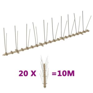 2-Riviset muoviset lintu- & kyyhkyspiikit 20-sarja 10 m -