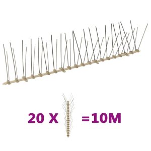 4-Riviset muoviset lintu- & kyyhkyspiikit 20-sarja 10 m -