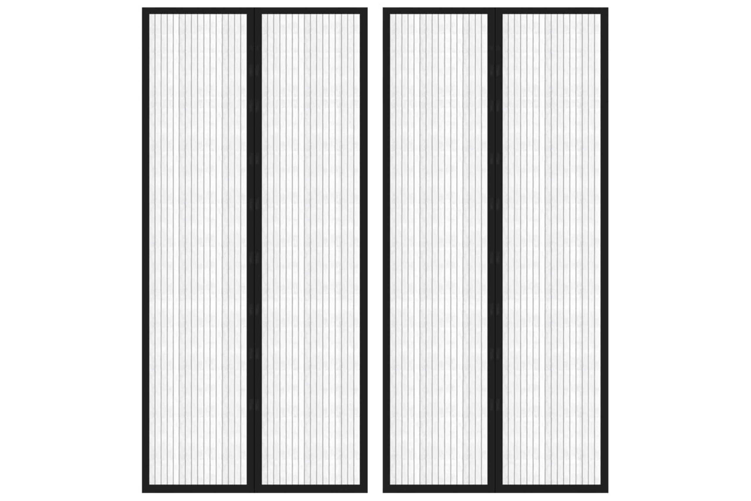 Hyönteisverhot oveen 2 kpl magneettikiinnitys musta 210x90cm - Musta