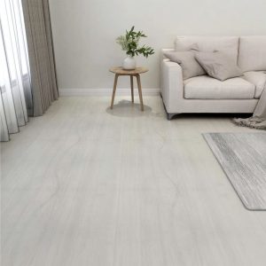 Itsekiinnittyvä lattialankku 20 kpl PVC 1,86 m² kerma - Kerma