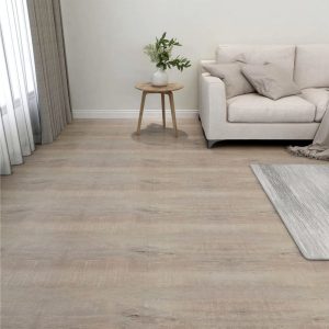 Itsekiinnittyvä lattialankku 20kpl PVC 1,86 m² harmaanruskea - Taupe