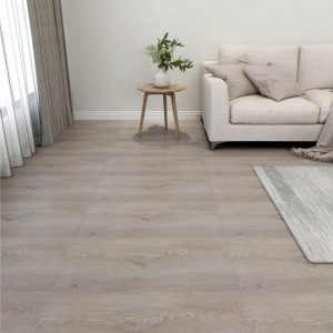 Itsekiinnittyvä lattialankku 20kpl PVC 1,86 m² harmaanruskea - Taupe