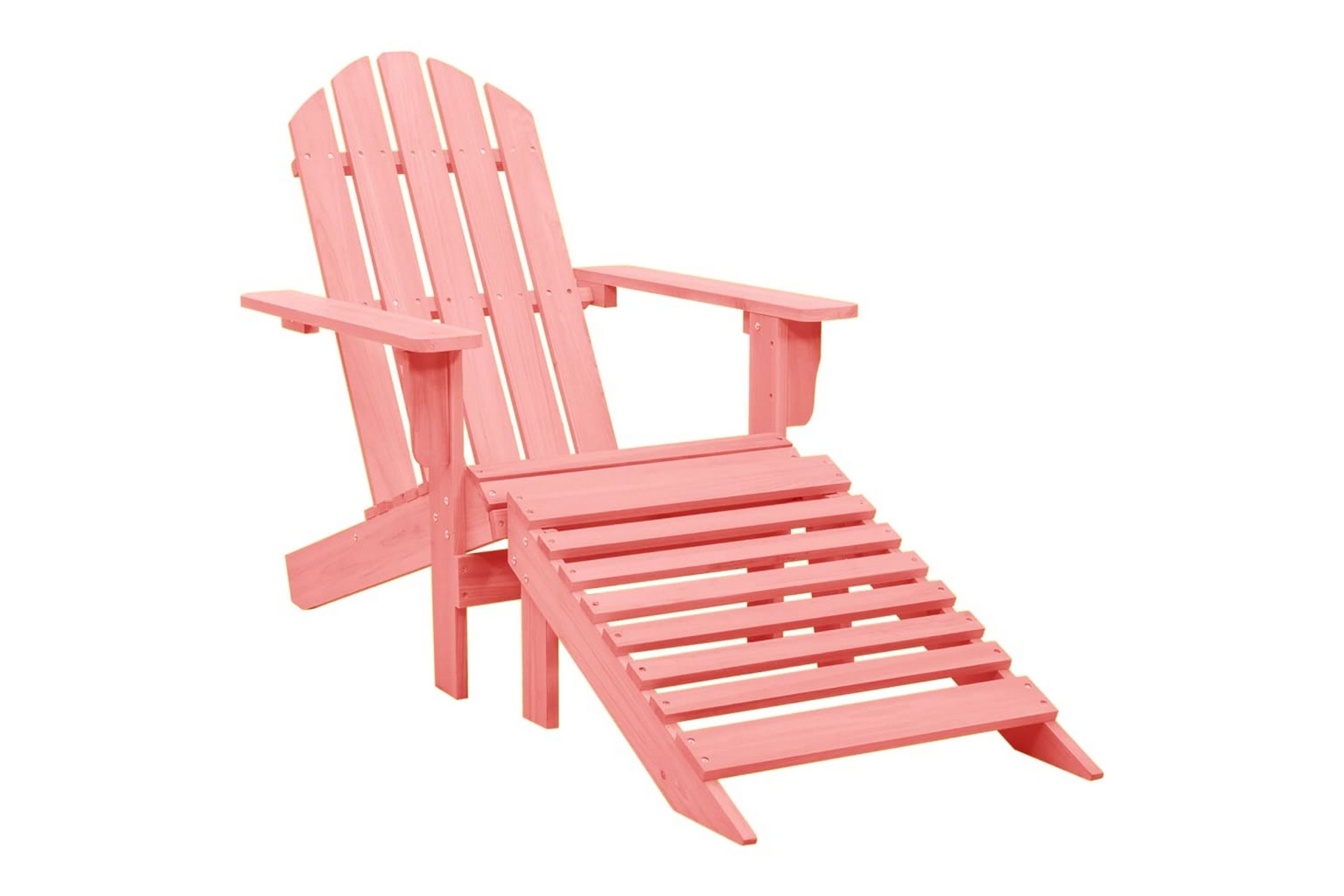 Adirondack-puutarhatuoli rahilla täysi kuusi pinkki -