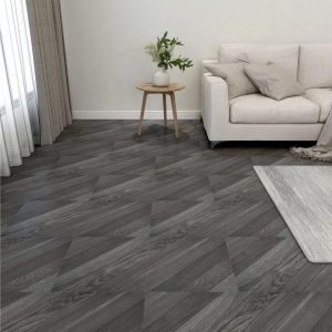 Itsekiinnittyvä lattialankku 20kpl PVC 1,86 m² - Harmaa