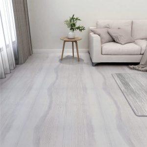 Itsekiinnittyvä lattialankku 20kpl PVC 1,86 m² - Vaaleanharmaa