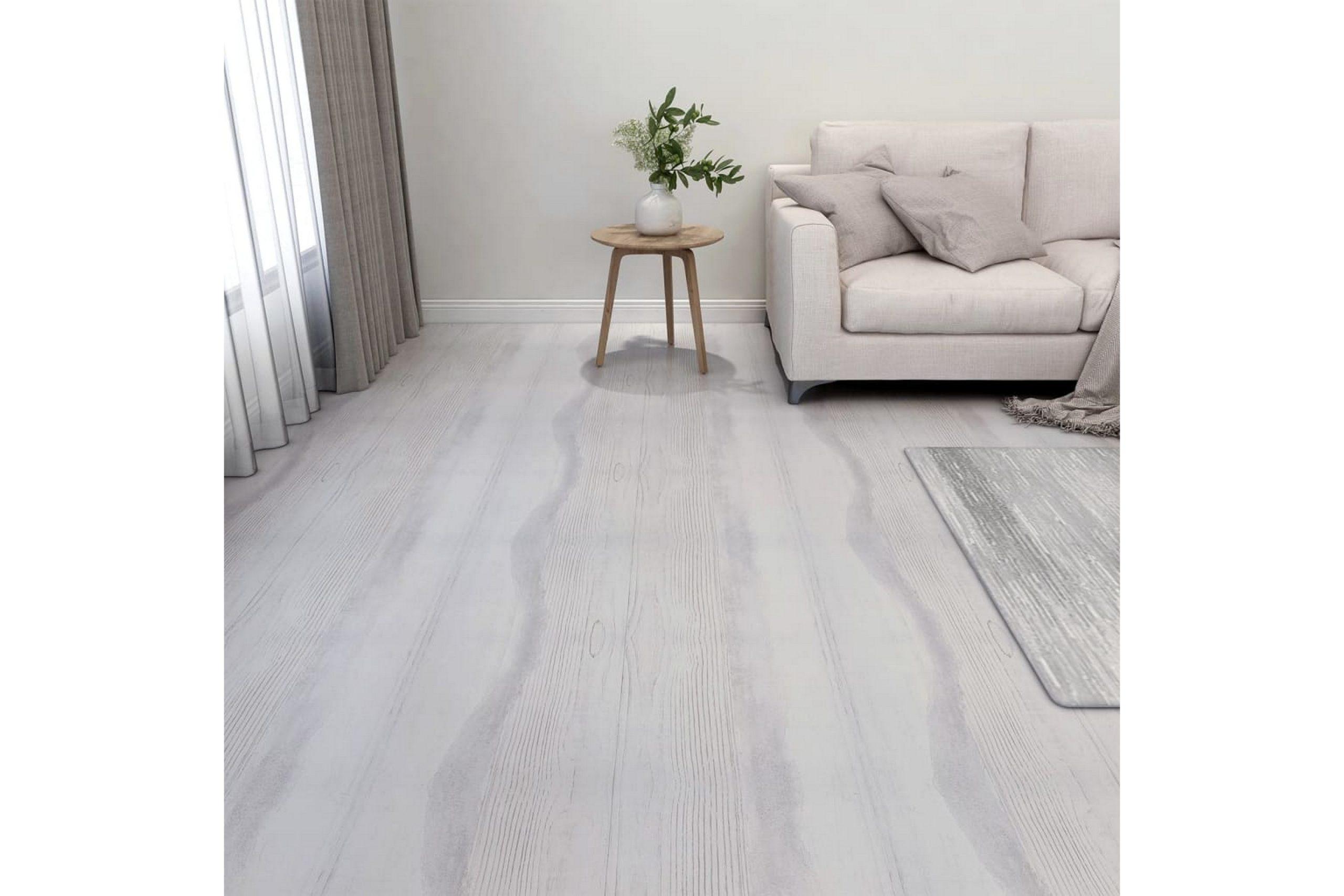 Itsekiinnittyvä lattialankku 20kpl PVC 1,86 m² - Vaaleanharmaa