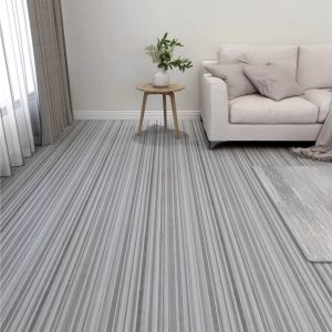Itsekiinnittyvä lattialankku 20kpl PVC 1,86 m² - Vaaleanharmaa
