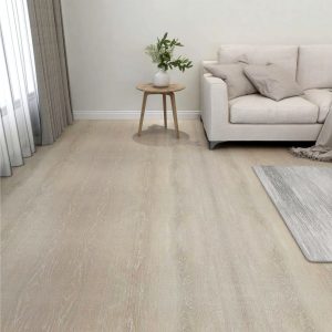 Itsekiinnittyvä lattialankku 20 kpl PVC 1,86 m² beige - Beige