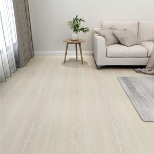 Itsekiinnittyvä lattialankku 20 kpl PVC 1,86 m² beige - Beige