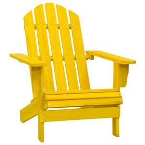 Adirondack-puutarhatuoli täysi kuusi keltainen - Keltainen