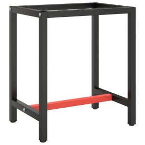 Työpenkin runko mattamusta ja -punainen 70x50x79 cm metalli - Musta