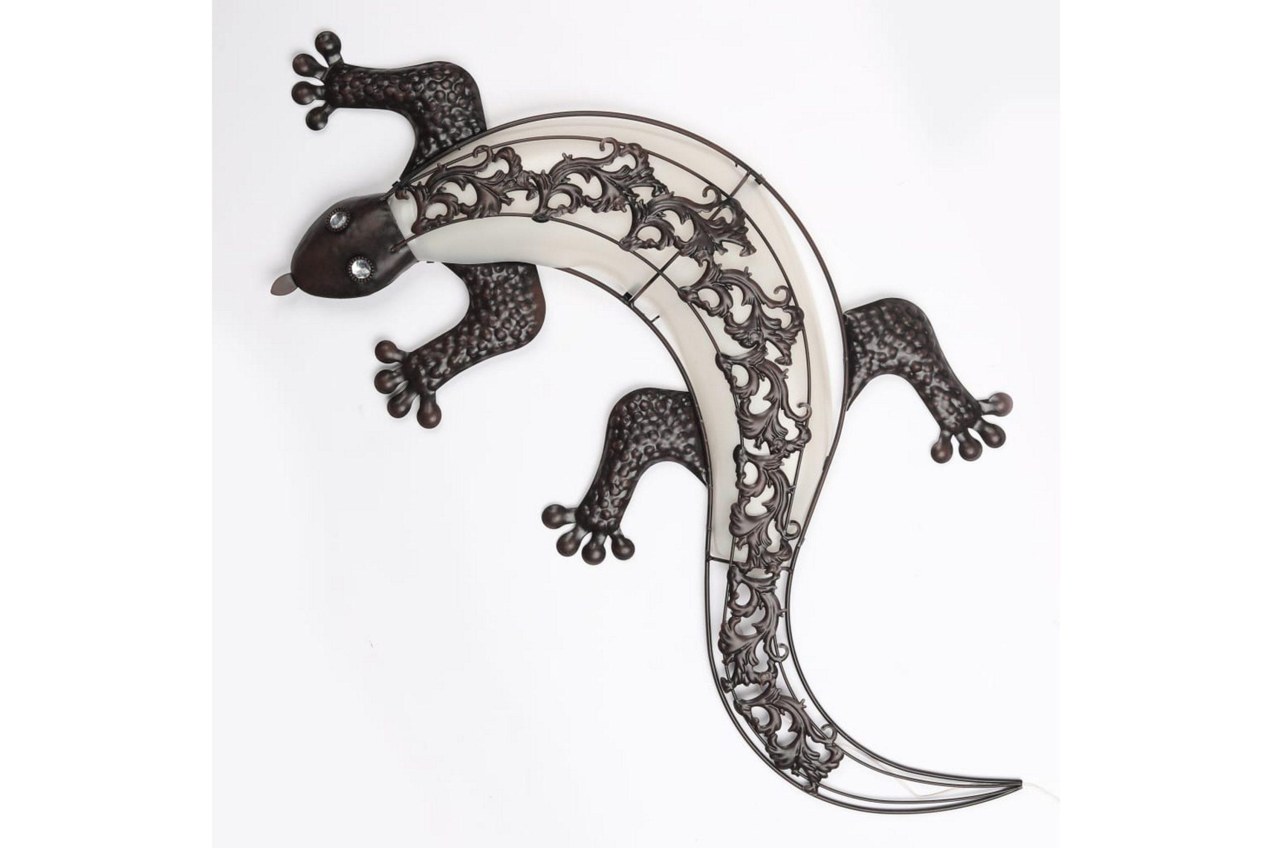 HI LED Gekko puutarhan aurinkovoima seinävalo - Ruskea