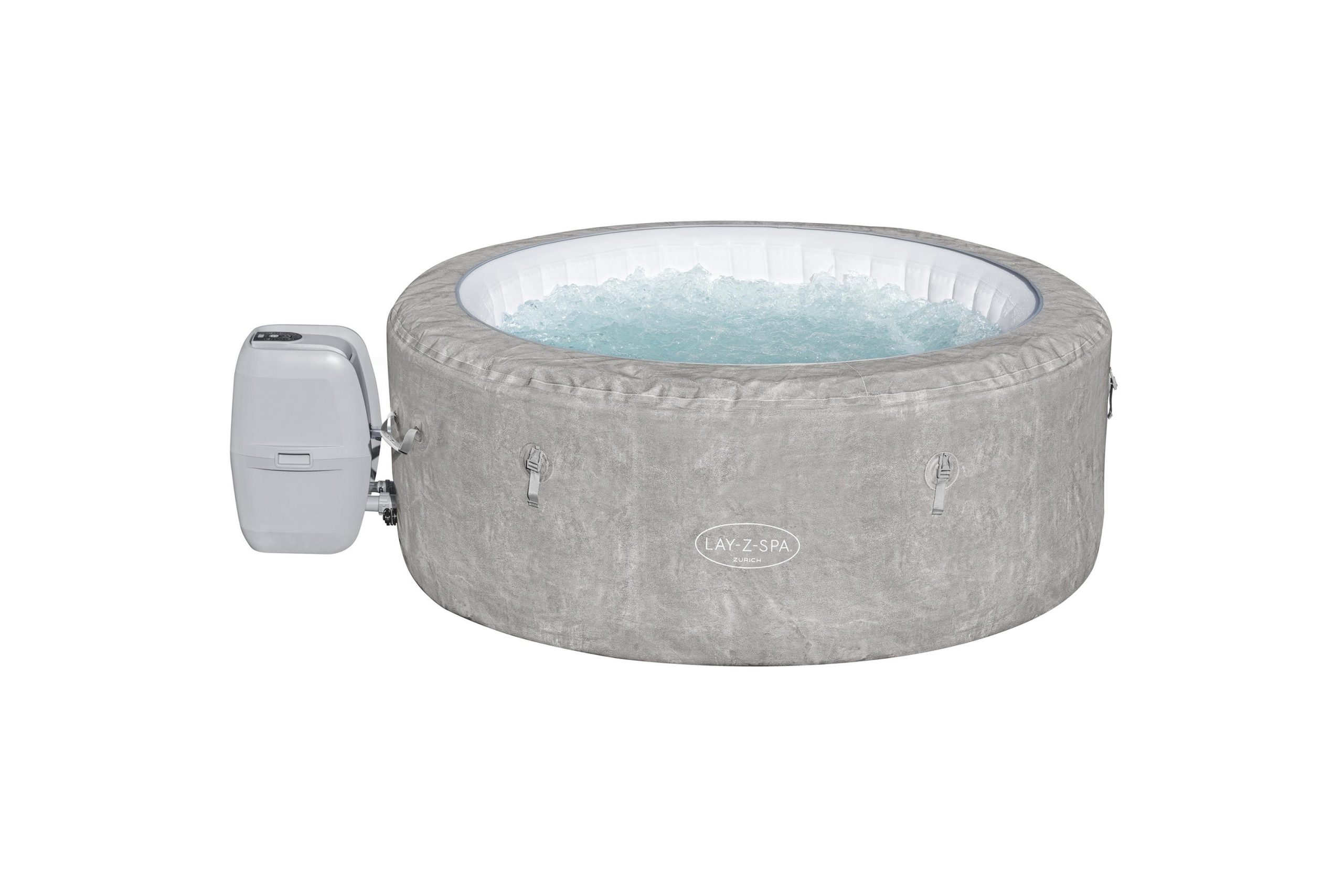 Ilmatäytteinen Poreallas Lay-Z Spa Zurich 2-4 hlölle Harmaa - Bestway