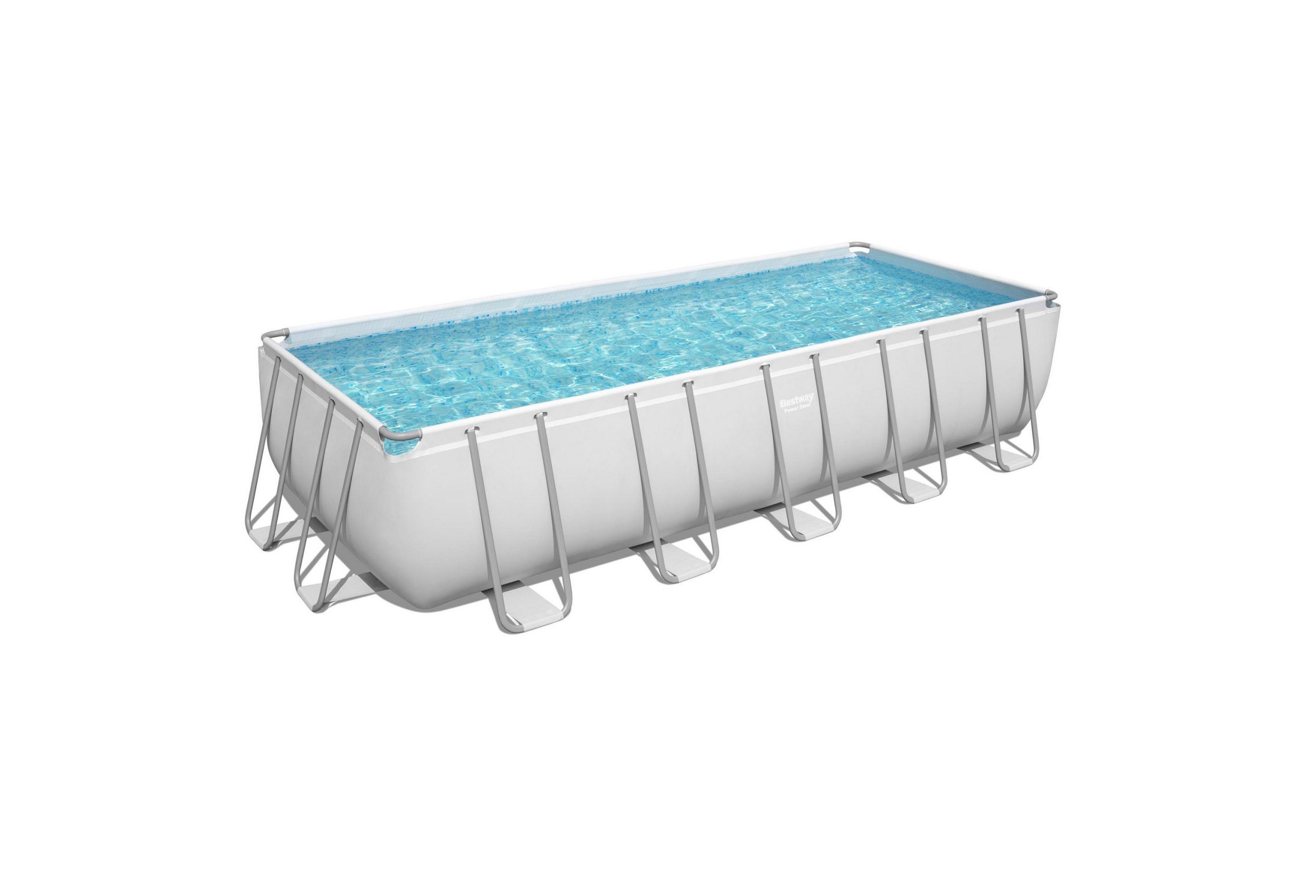 Bestway Power Steel Maanpäällinen allas 6,4 x 2,74 m Harmaa - Harmaa
