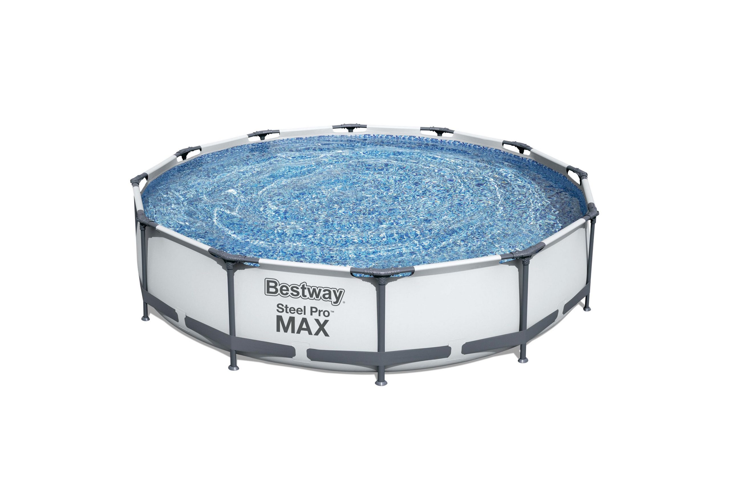 Bestway Steel Pro MAX maanpäällinen pyöreä allas 3,66x0,76 m Harmaa - Bestway