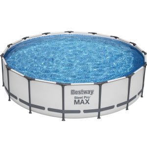 Bestway Steel Pro MAX Pyöreä maanpäällinen allas 4,57 m Harmaa - Bestway