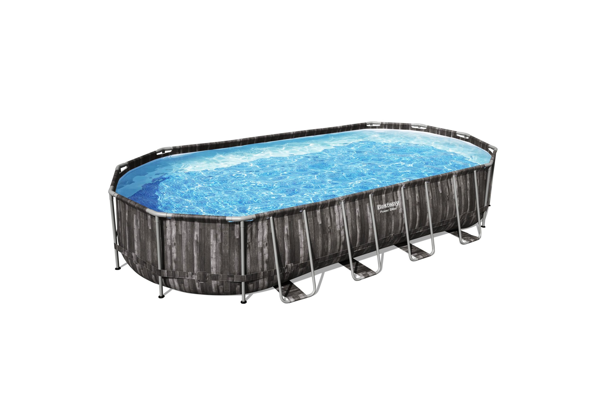 Bestway Power Steel Maanpäällinen allas 7,32 x 3,66 m Harmaa - Bestway