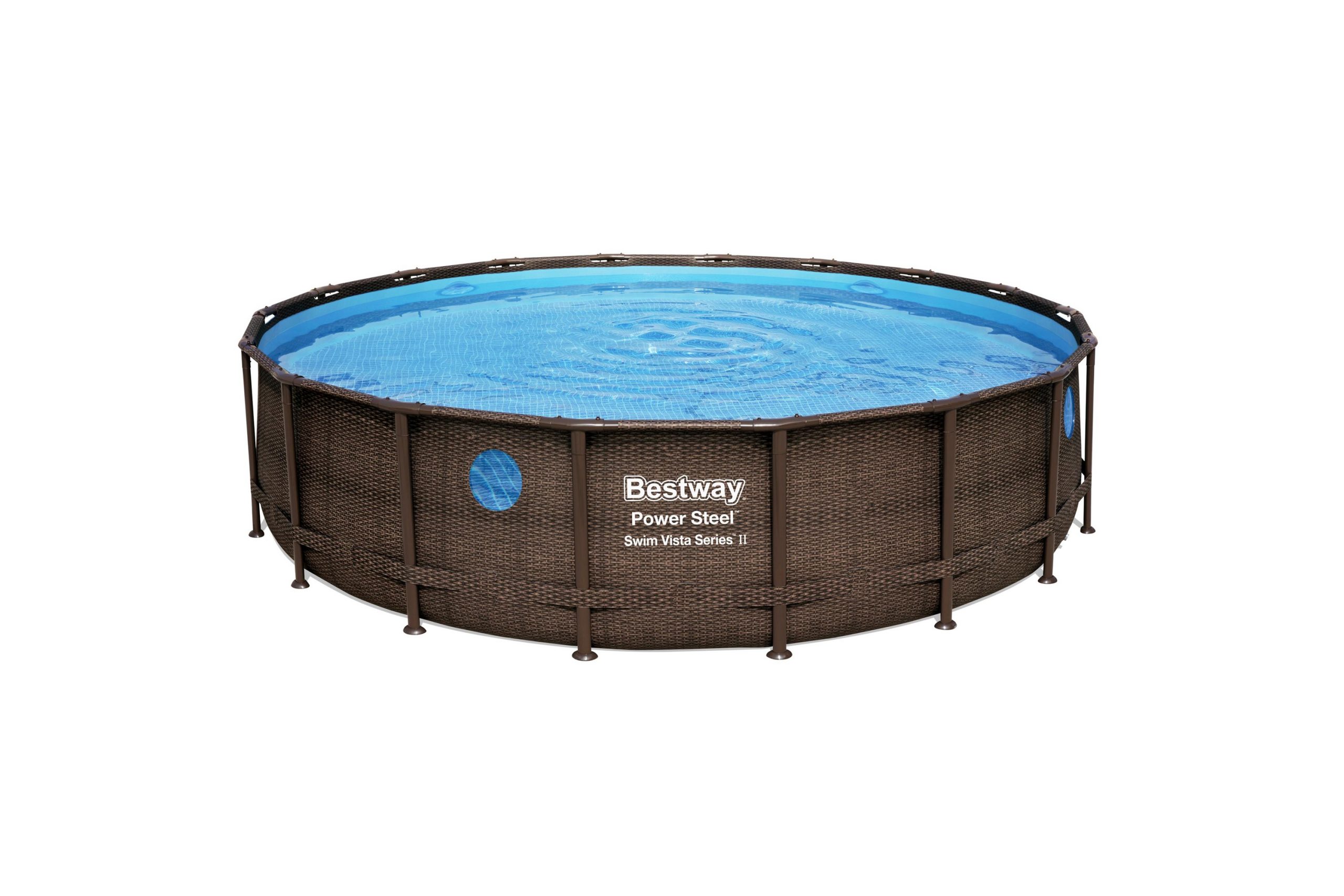 Bestway Power Steel Swim Vista II Maanpäällinen allas 5,49 m Ruskea - Bestway