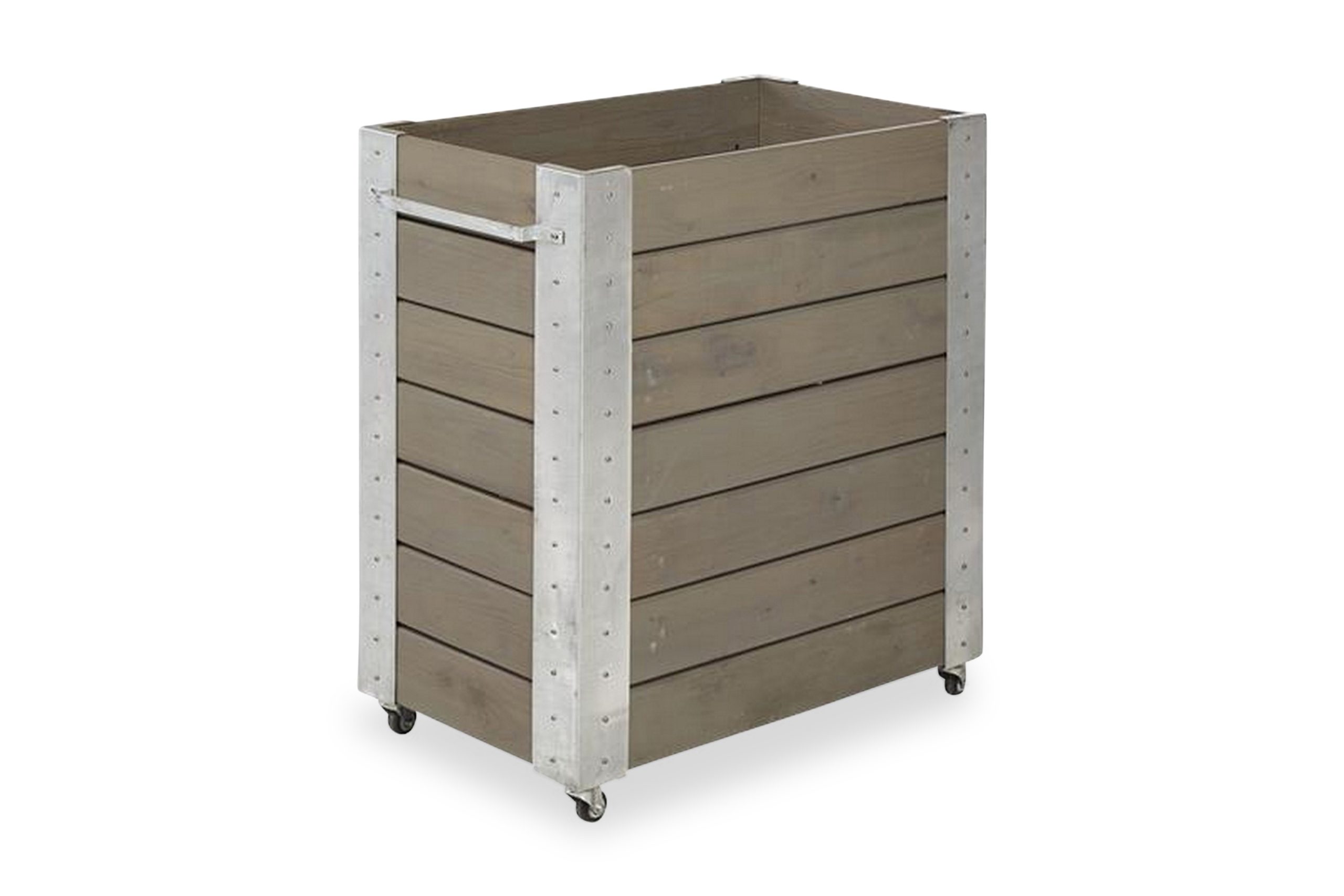 Cubic Kukkalaatikko 87x50x95 cm teräskulmilla ja pyörillä -