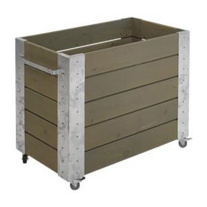 Cubic Kukkalaatikko 87x50x70 cm teräskulmilla ja pyörillä -