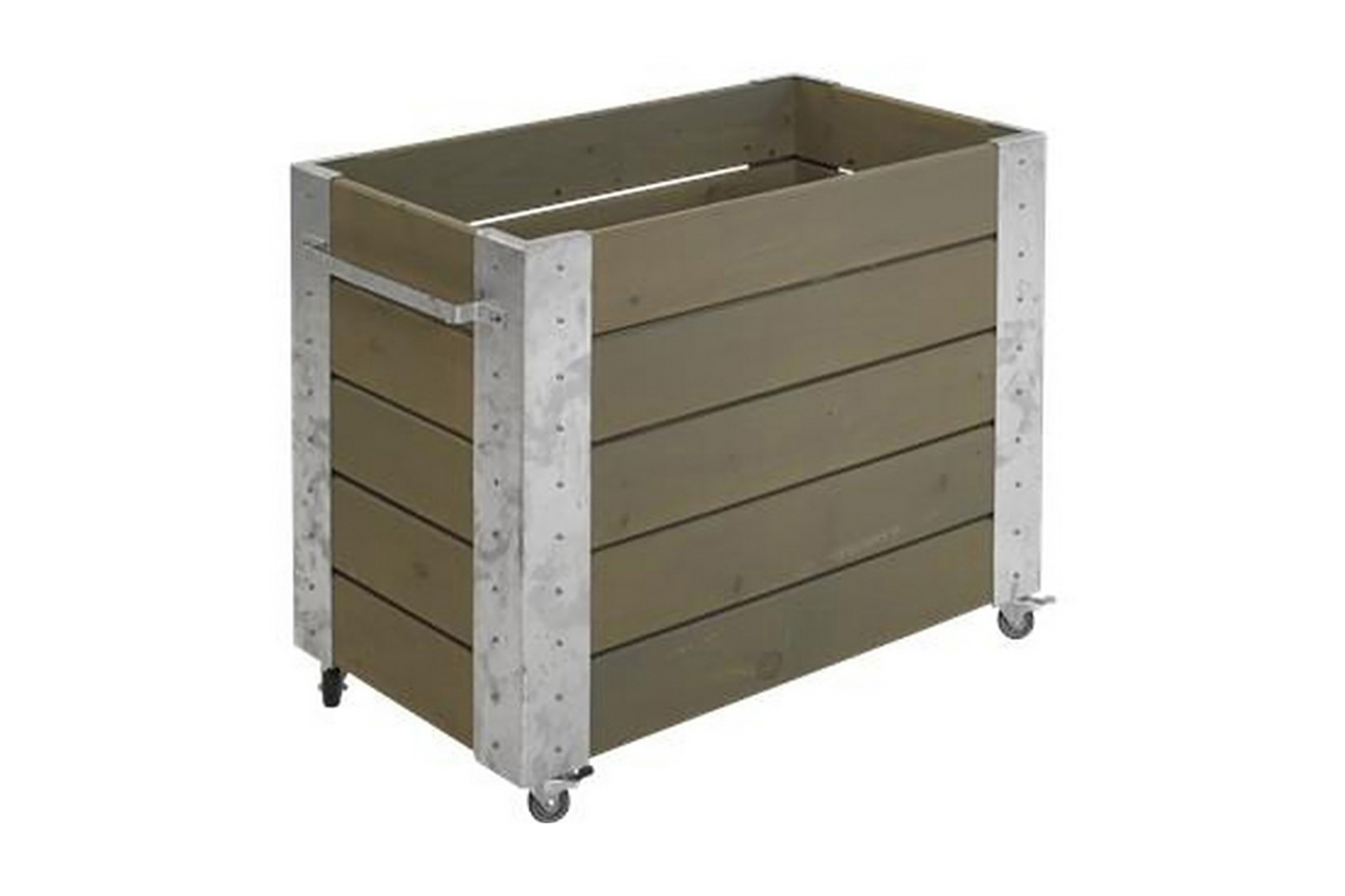 Cubic Kukkalaatikko 87x50x70 cm teräskulmilla ja pyörillä -