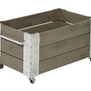 Cubic Kukkalaatikko 87x50x45 cm teräskulmilla ja pyörillä -
