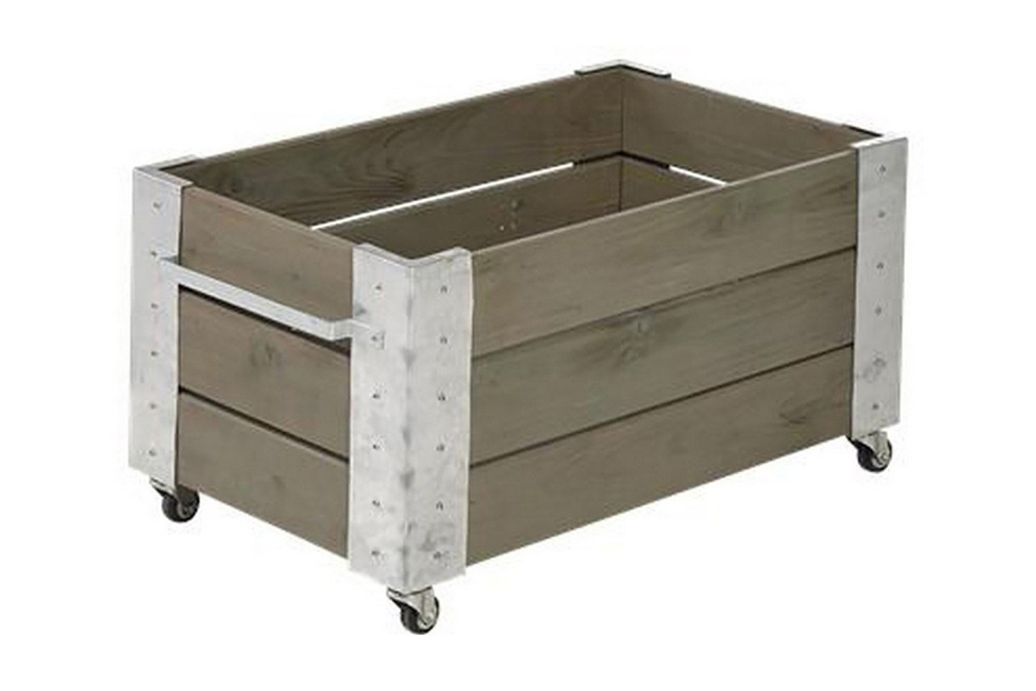 Cubic Kukkalaatikko 87x50x45 cm teräskulmilla ja pyörillä -