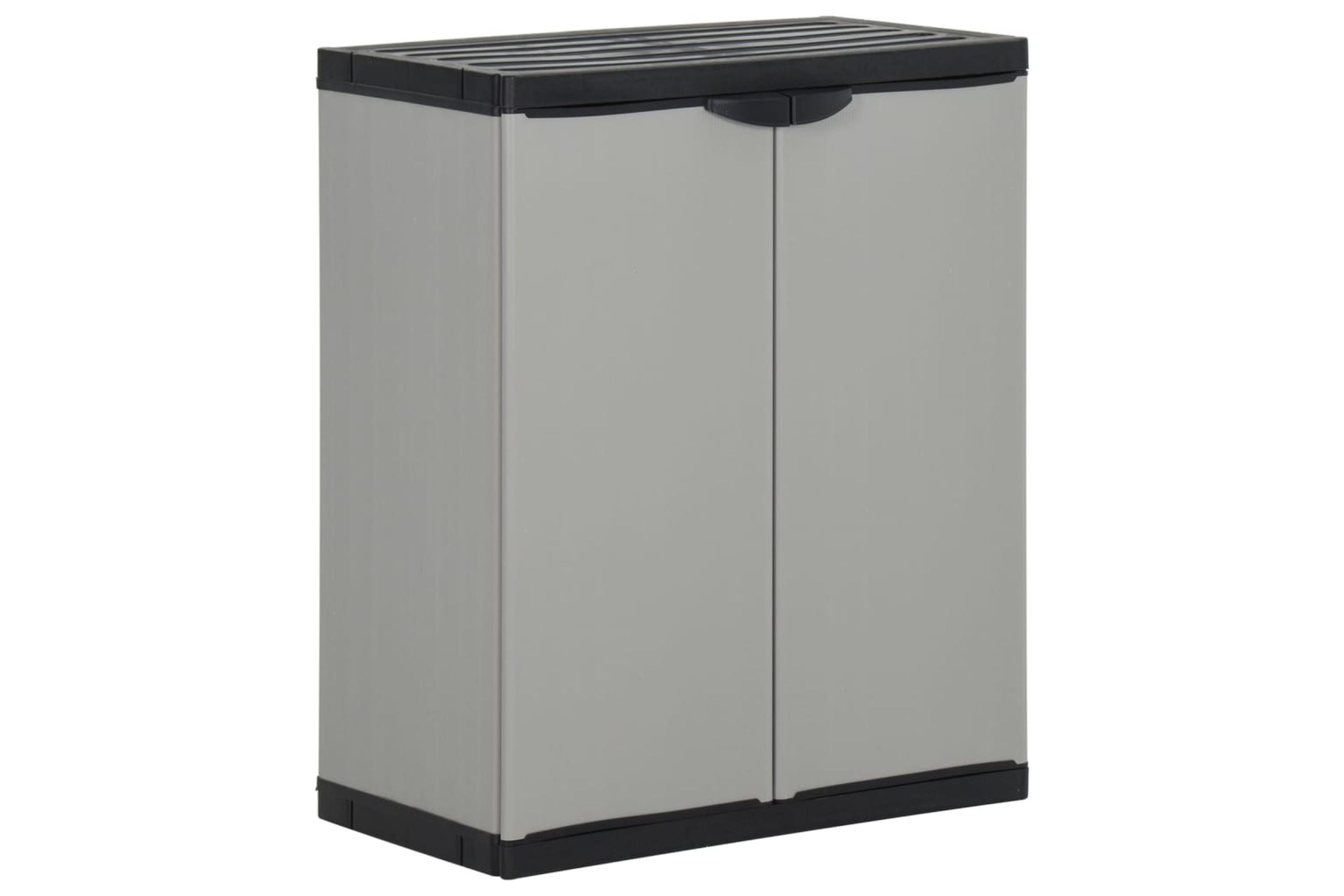 beBasic Puutarhan roskiskaappi harmaa ja musta 68x40x85 cm PP - Harmaa