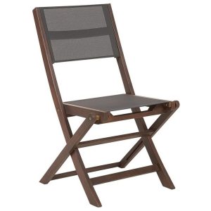 Kettelle Taittotuoli Ulkokäyttöön 57x50x90 cm 2 kpl - Tummanruskea/Harmaa