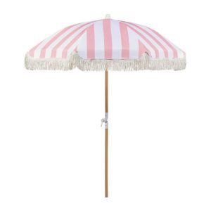 Teulon Aurinkovarjo 150 cm - Pinkki/Valkoinen/Vaaleanruskea