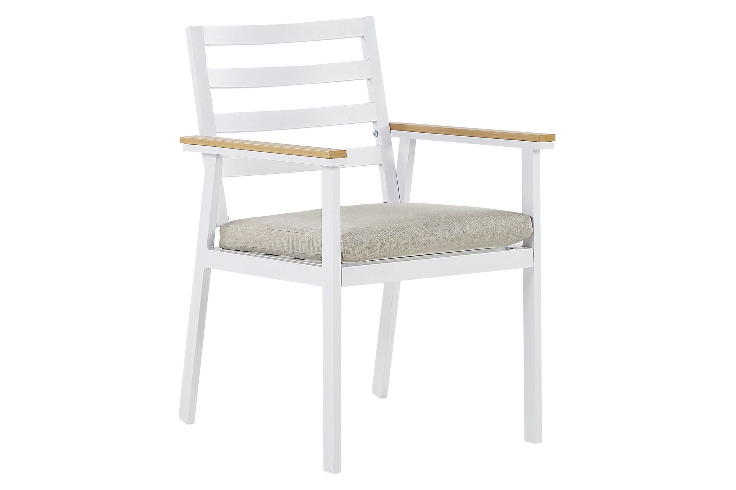 Zanca Käsinojatuoli - Valkoinen/Vaaleanruskea/Beige