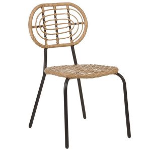 Leamington Ruokatuoli Ulkokäyttöön 4 kpl - Luonnollinen/Beige/Musta
