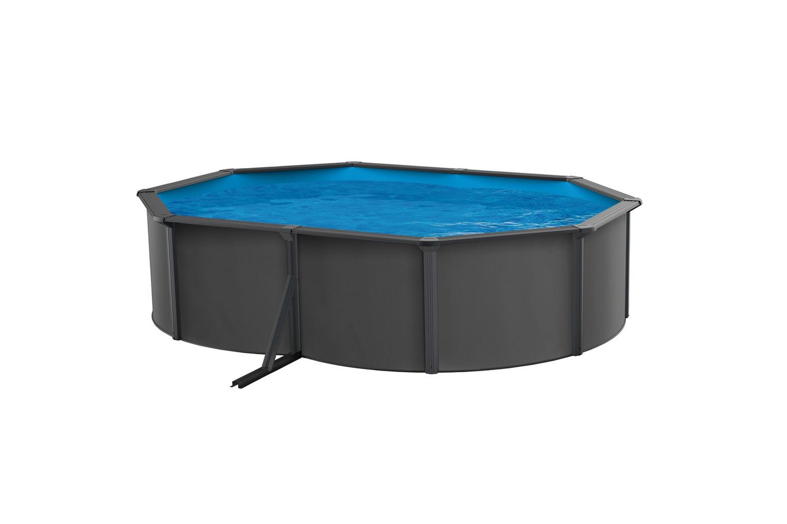 Allas Teräs Swim & Fun Perus ovaali 490 x 360 x 120 cm, Antrasiitinharmaa - 490 x 360 x 120 cm, Antrasiitinharmaa