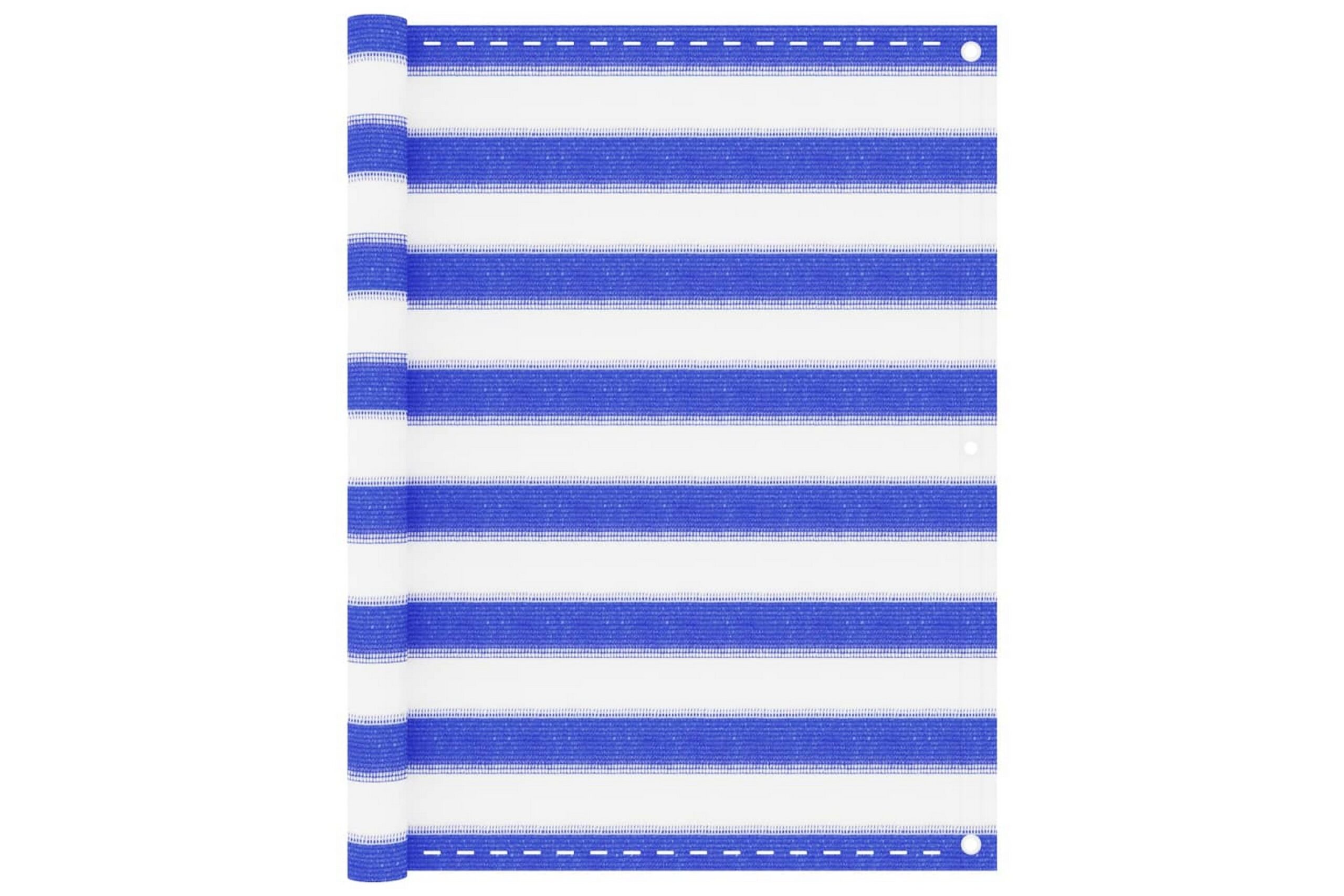 Parvekkeen suoja sininen ja valkoinen 90x500 cm HDPE - Monivärinen