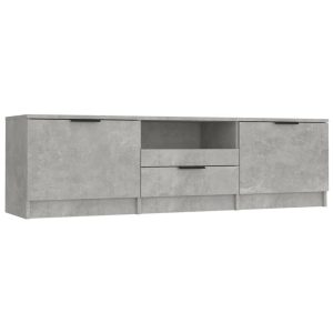 TV-taso betoninharmaa 140x35x40 cm tekninen puu - Harmaa