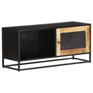 TV-taso 90x30x40 cm karkea mangopuu - Ruskea