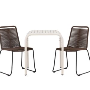 Parvekeryhmä Borneo 70 cm 2 Lindos tuolia - Ruskea/Beige