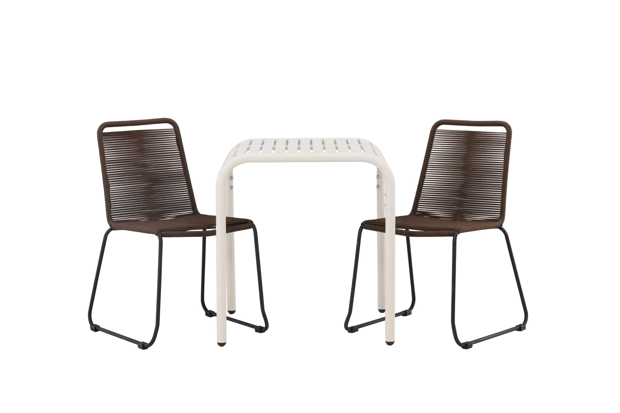 Parvekeryhmä Borneo 70 cm 2 Lindos tuolia - Ruskea/Beige