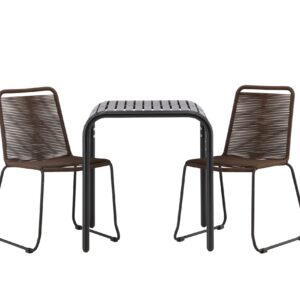 Parvekeryhmä Borneo 70 cm 2 Lindos tuolia - Ruskea/Musta