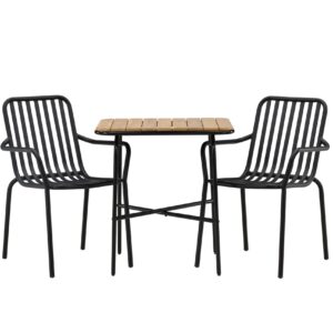 Parvekeryhmä Holmbeck 70 cm 2 Peking tuolia - Musta/Ruskea