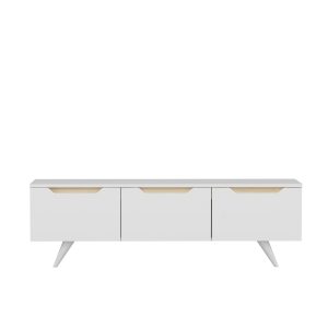 Babice tv-taso 150x35 cm valkoinen/ruskea - Hanah Home