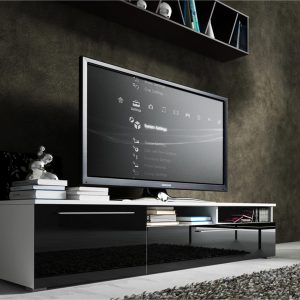TV-taso Salathiel 150 cm - Musta